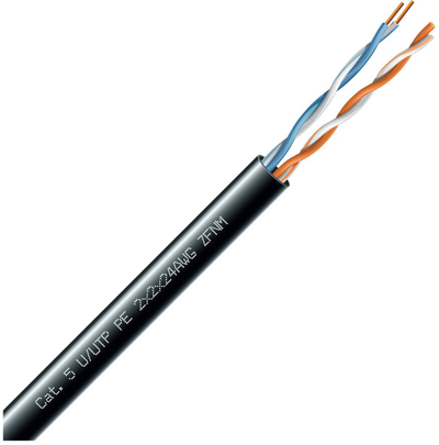 Kabull rrjeti LAN ECG UTP Cat 5e, 305m, për jashtë, i zi