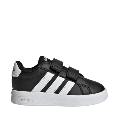 Бебешки патики Adidas Grand Court 3.0, EVA ѓон, затворање со леплива лента, црни