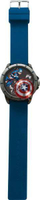 Orë dore për kalamaj Kids Licensing Marvel Avengers Captain America, me akrepa, me rrip silikoni, blu