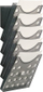 Mbajtës broshurash Helit H61031, 5 xhepa A4, montim në mur, transparent
