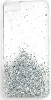 Kapak telefoni Wozinsky Glitter për Xiaomi Redmi Note 9T 5G, i tejdukshëm, me shkëlqim argjendi