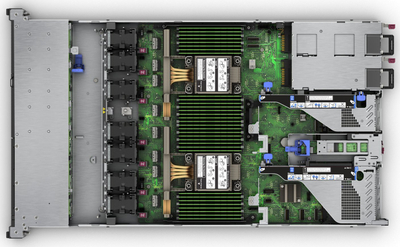 Server rack HPE ProLiant DL360 Gen11 4410Y, 1U, me dy burime energjie, gri