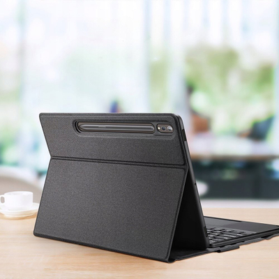 Këllëf me tastierë Dux Ducis për Galaxy Tab S10 Ultra / S9 Ultra, me touchpad, kthehet në stand, i zi