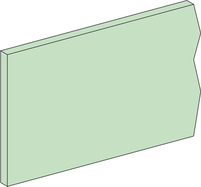 Shinë horizontale PrismaSet Schneider Electric LVS04552, 120x10 mm, 2 m, e gjelbër