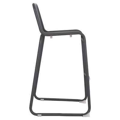 Stol bar alumini RACHEL HM6341.01, 76cm, i grumbullueshëm, gri