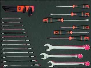Set karrocë dhe vegla punëtorie Bahco (1472K6BKFF7SD), 6 sirtar, 214 velga, e zezë