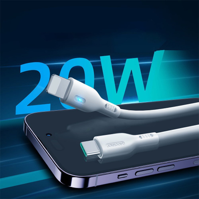 Kabllo karikimi Joyroom JYR717, USB‑C në Lightning, 2 m, e bardhë