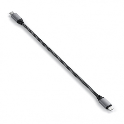 Kabllo Satechi USB-C në Lightning, 25cm, e hirtë