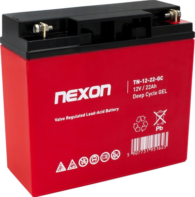 Bateri me xhel Nexon TN-12-22-GC, 12V, 22Ah, e kuqe