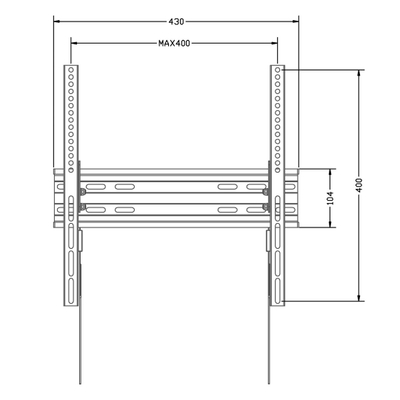 Mbajtës TV Maclean MC-748A, 32-70\", 45 kg, i zi