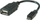 Adapter USB Roline 11.02.8311, USB 2.0 Micro USB B në USB A, OTG, 0.15 m, i zi