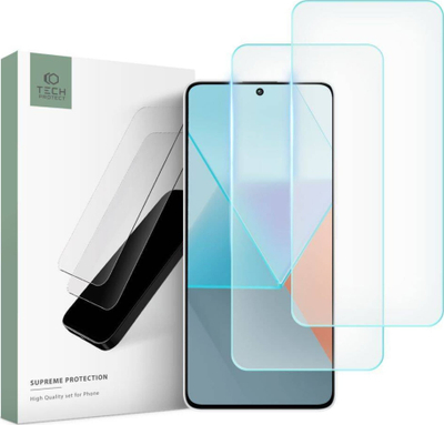 Xham mbrojtës Tech-Protect Supreme Xiaomi Redmi Note 13 13 Pro 4G, set 2 copë, transparent