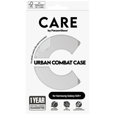 Kuti telefoni PanzerGlass CARE Urban Combat, Samsung Galaxy S25 Plus, transparente