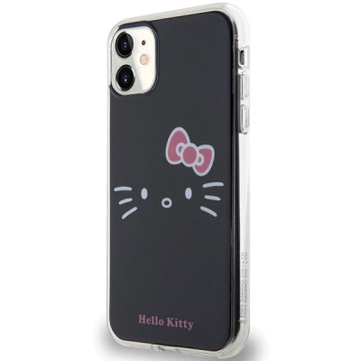 Kapak telefoni Hello Kitty HKHCN61HKHLK për iPhone 11 Xr 6.1", hardcase TPU, i zi