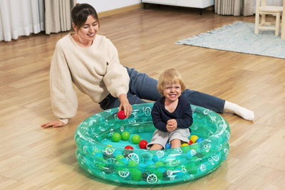 Pishinë lodruese Bestway Splash & Play, 91cm, me topa loje, shumëngjyrëshe