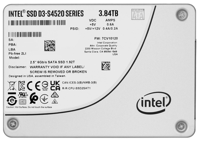 Disk SSD Intel D3-S4520, 3.84TB, 2.5" SATA