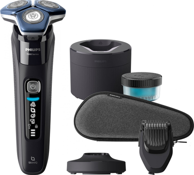Makinë rroje elektrike Philips Shaver S7886/58, seri 7000, e papërshkueshme nga uji, blu