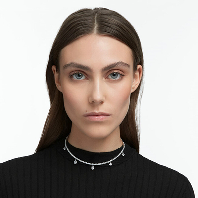 Qafore për femra Swarovski sSI2481, e argjendtë