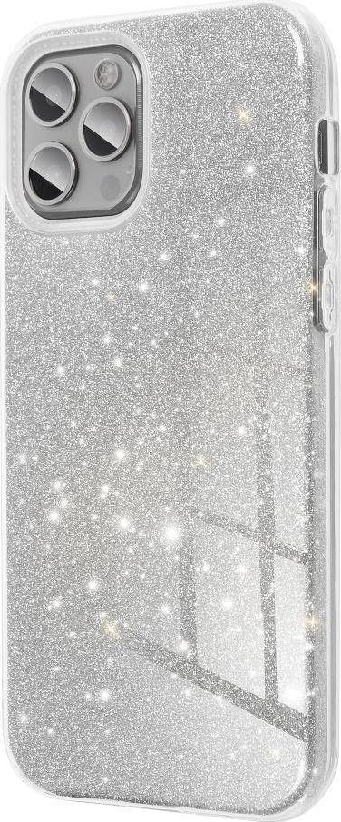 Kllëf telefoni Forcell Shining për iPhone 13, fleksibël, me shkëlqim, argjendi