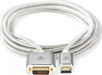 Kabllo adapter HDMI në DVI Nedis CCTB34800AL20, 2m, rezolucion 2560x1600, argjendtë