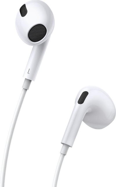 Kufje me fije Baseus Encok H17, in-ear, me mikrofon, të bardha