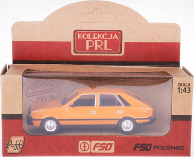 Maket makine PRL Collection FSO Polonez, shkalla 1:43, metal, portokalli