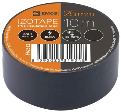 Shirit izolimi PVC EMOS Izolan, 25mm, 10m, i zi