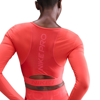 Bluzë sportive Nike Pro Dri-FIT, me mëngë t’gjata, e kuqe