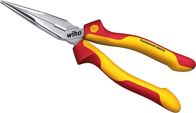 Pincë hundëgjata elektrike Wiha 26727, profesionale, 200 mm, e kuqe verdhë