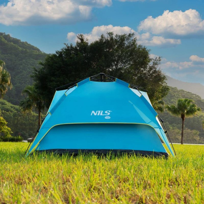 Çadër kampingu Nils Extreme NC7819 Shadow, 3 veta, vetëhapëse, blu