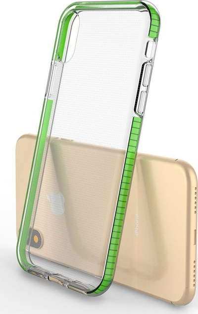 Mbrojtëse telefoni Verge për iPhone X XS, xhel TPU, transparente, rozë