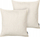 Jastëk dekorativ set 2 copë, teddy 45x45 cm, bezhë e çelët