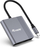 Адаптер USB-C Equip 3 во 1, HDMI, USB-A, Power Delivery, сив