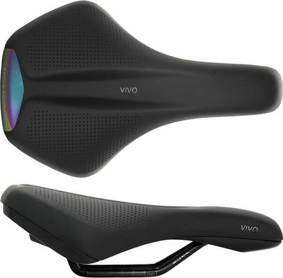 Shalë biçiklete Selle Royal Vivo Reflective Athletic, 375g, me kanal në mes, e zezë