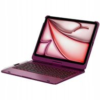 Kuti tastierë Typecase Flexbook Touch për iPad Air 11", Bluetooth, ndriçim RGB, ngjyrë raspberry