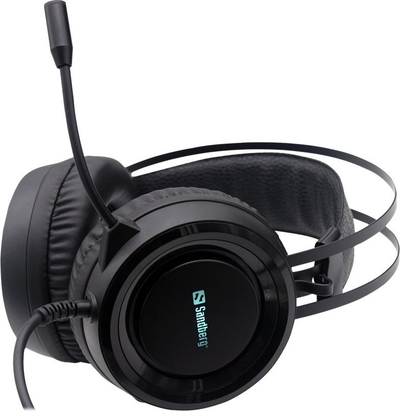 Kufje gaming Sandberg Dominator, stereo, me mikrofon, të zeza