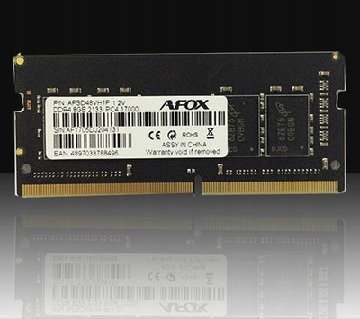 Memorie RAM laptopi AFOX SO DIMM DDR4, 8GB, 3200MHz, e zezë