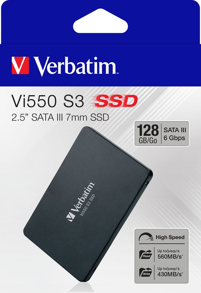 Внатрешен SSD Verbatim Vi550, 128GB, 2.5\", SATA III