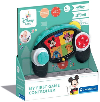 Lodër edukative Clementoni Baby Disney Controller, joystick me drita dhe tinguj, për fëmijë 12 36 muaj, shumëngjyrëshe