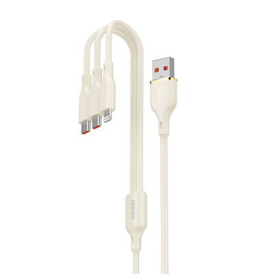 Kabllo karikimi 3n1 Dudao L7SE, 66W, 1.2m, bezhë