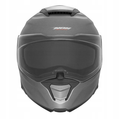 Helmetë moto Nox Jaw N967, flip up, vizor dielli, titanium, L