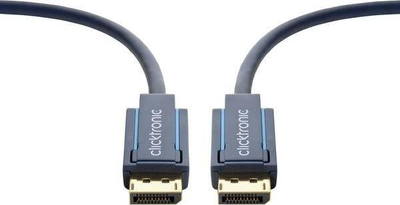 Kabllo DisplayPort ClickTronic, DisplayPort në DisplayPort, 15 m, i zi