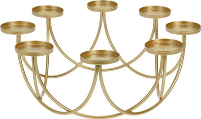 Mbajtëse qirinjsh Home Styling Collection Loft, metal, për 8 tealight, ngjyrë ari