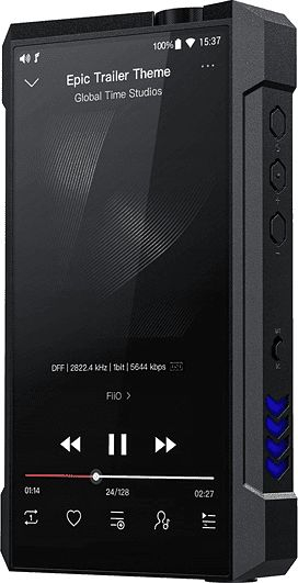 Преносен аудио репродуктер FiiO M17, Hi Res, екран на допир, црн