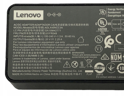 Adapter karikues Lenovo 20V 2.25A, për laptop