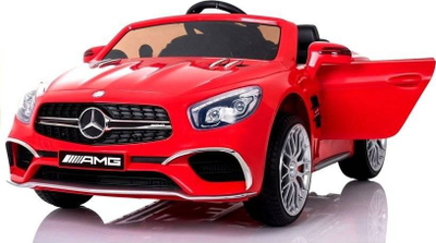 Makina elektrike për kalamaj Mercedes AMG, kabrio, me pedale, e kuqe