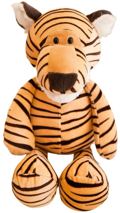 Lodër pelushi LeanToys tigër, 25 cm, portokalli