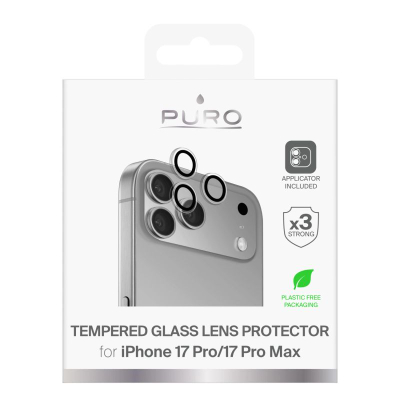 Mbrojtës lente Puro Tempered Glass për iPhone 17 Pro / 17 Pro Max, transparent
