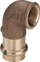 Bërryl presimi Viega Sanpress 2214.2, 18mm x 1/2", 90°, bronz