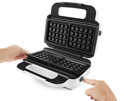 Tostier dhe aparat waffle Tefal SW7011, 700W, pllaka të këmbyeshme, i bardhë